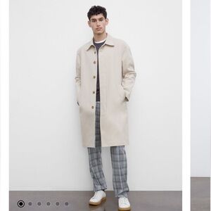 Club Monaco NWT Mac Coat Trench Men’s Size Large Color Khaki